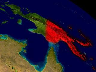 Image showing Papua New Guinea from space