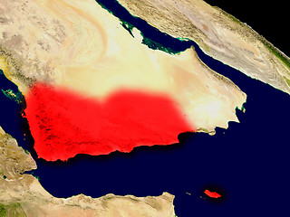 Image showing Yemen from space