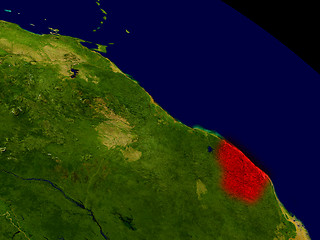 Image showing French Guiana from space