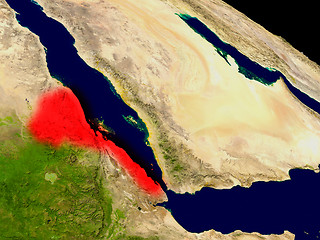 Image showing Eritrea from space