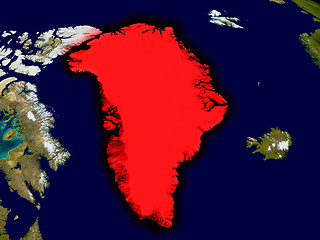 Image showing Greenland from space