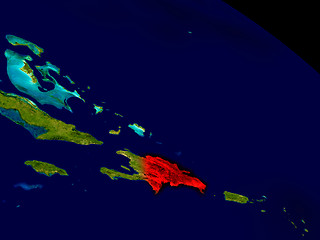 Image showing Dominican Republic from space