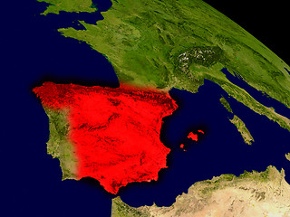 Image showing Spain from space