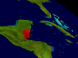 Image showing Belize from space