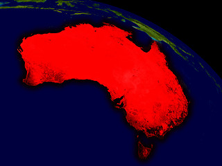 Image showing Australia from space