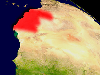 Image showing Western Sahara from space