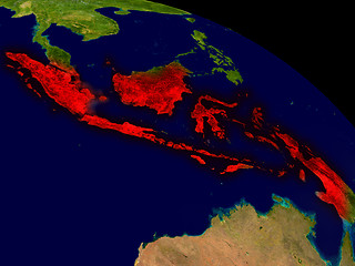 Image showing Indonesia from space