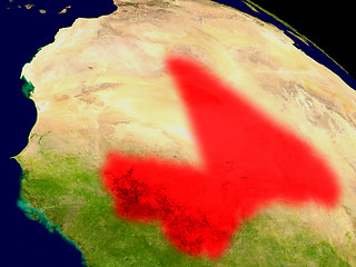 Image showing Mali from space