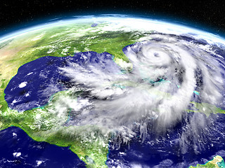 Image showing Hurricane Matthew approaching Florida