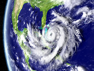 Image showing Hurricane Matthew approaching Florida