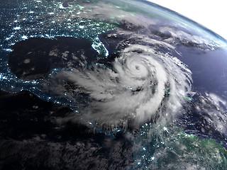 Image showing Night with hurricane