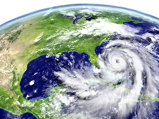 Image showing Hurricane approaching America