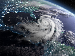 Image showing Hurricane Matthew approaching Florida