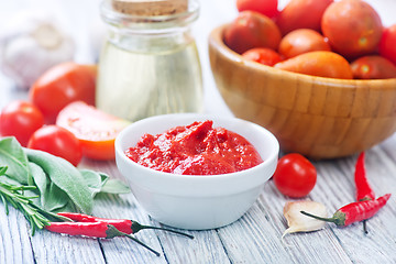 Image showing tomato and sauce