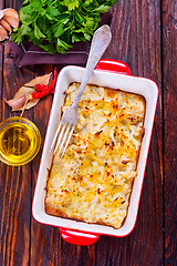 Image showing cauliflower baked with egg