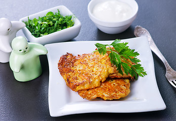 Image showing Zucchini pancakes