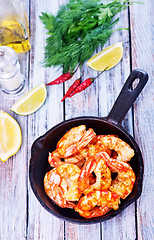 Image showing fried shrimps