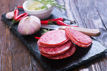 Image showing salami