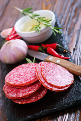 Image showing salami