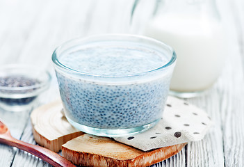 Image showing milk with chia seed