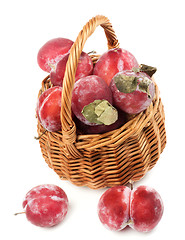 Image showing Frozen Red Plums