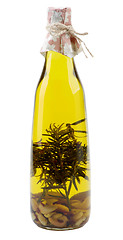 Image showing Olive Oil with Rosemary and Garlic