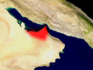 Image showing United Arab Emirates from space