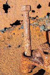 Image showing Remains of a boat wreck - Iceland - Selective focus