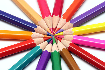 Image showing sharp colour pencils