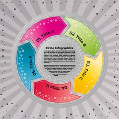 Image showing circular infographic design template