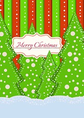 Image showing christmas background with green and red stripes