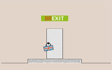 Image showing Brexit door illustration