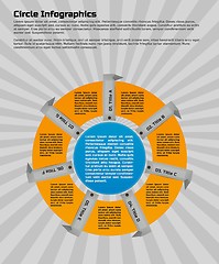 Image showing circular infographic design template