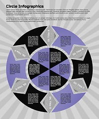 Image showing circular infographic design template