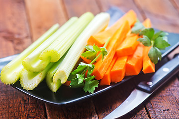 Image showing celery with carrot