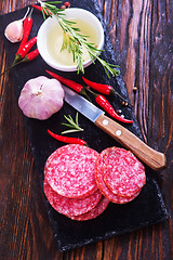 Image showing salami