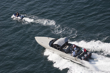 Image showing Coastguard boat in Acapulco bay