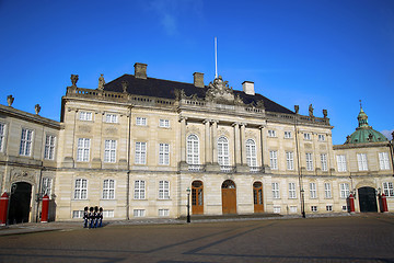Image showing Amalienborg palace in Copenhagen, Denmark