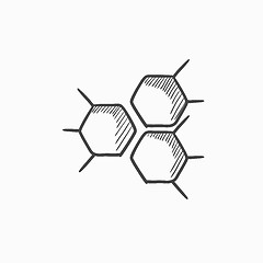 Image showing Chemical formula sketch icon.