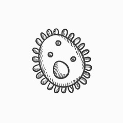 Image showing Bacteria sketch icon.