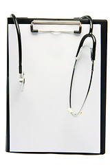 Image showing stethoscope notepad