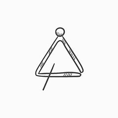 Image showing Triangle sketch icon.