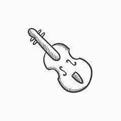 Image showing Cello sketch icon.