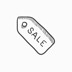 Image showing Sale tag sketch icon.