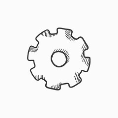 Image showing Gear sketch icon.