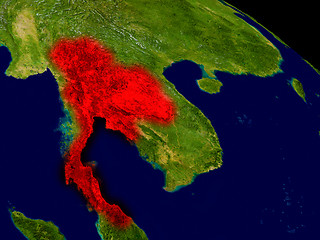 Image showing Thailand from space