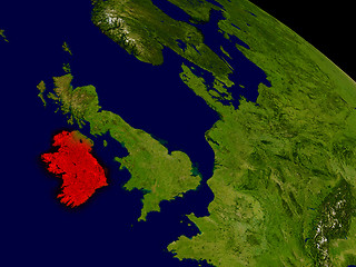 Image showing Ireland from space