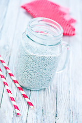 Image showing Milk with chia