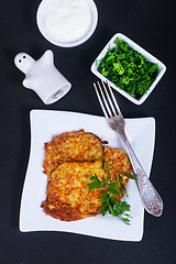 Image showing Zucchini pancakes