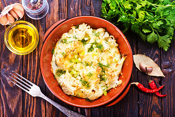 Image showing cauliflower baked with egg